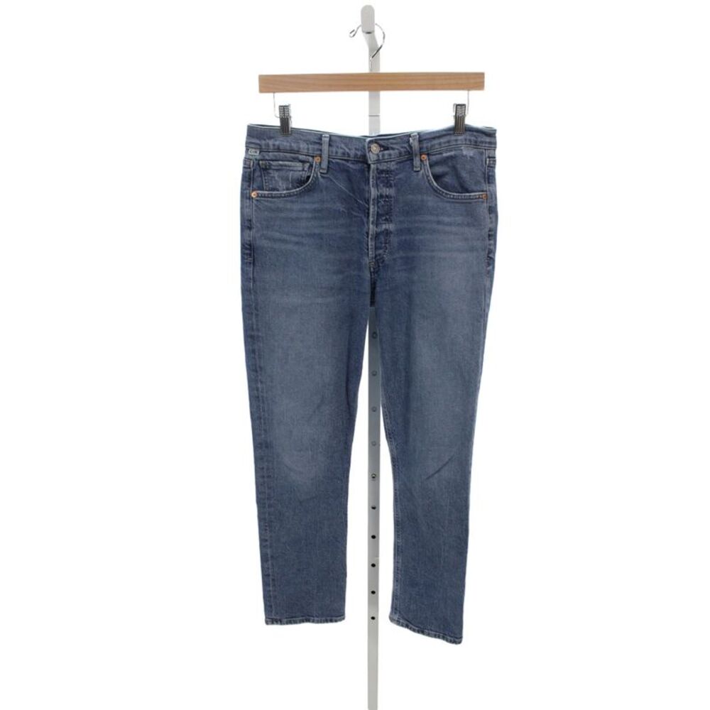 Citizens of Humanity Women High Rise Straight Jeans Blue Size 29